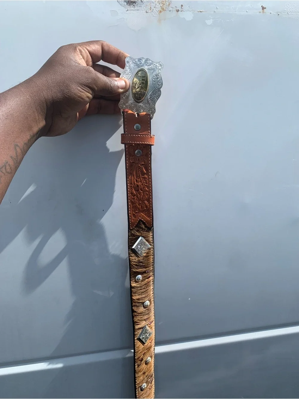 Montana Silversmiths Leather Belt - Chestnut Brown